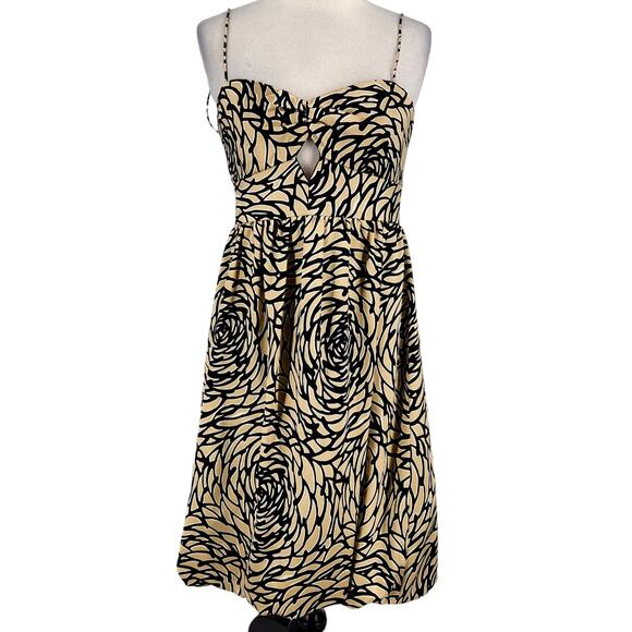 Vintage 1990s Vivienne Tam Silk Blend Satin Floral Cocktail Dress - Picture 1 of 6